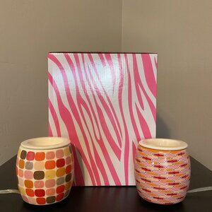 Pink Zebra Retro 70s Style Simmer Pot Warmer Set